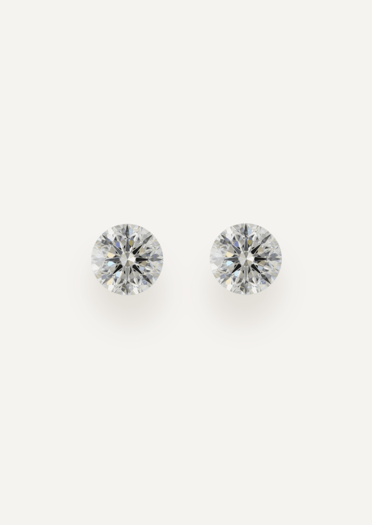 0.74 TCW White Round Brilliant Cut Diamond Pair - Molten Store
