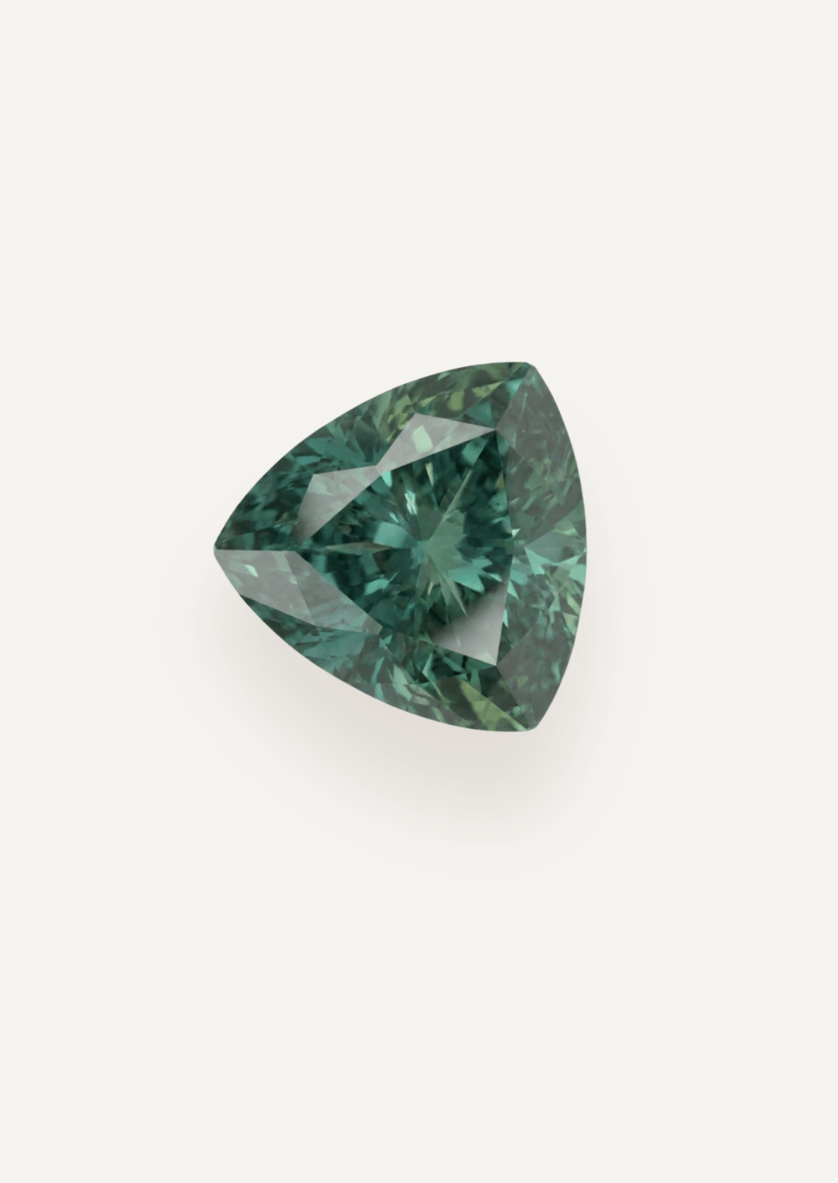 0.92ct Australian Green Parti Trillion Cut Sapphire - Molten Store