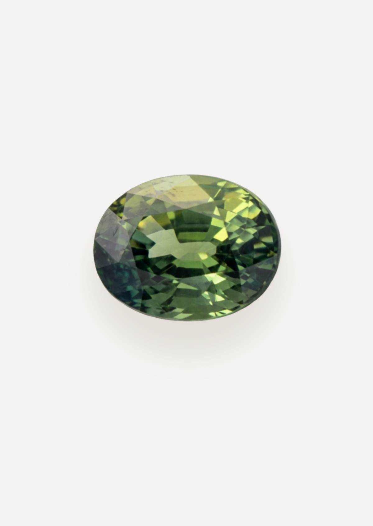 1.29ct Queensland Green Parti Oval Cut Sapphire