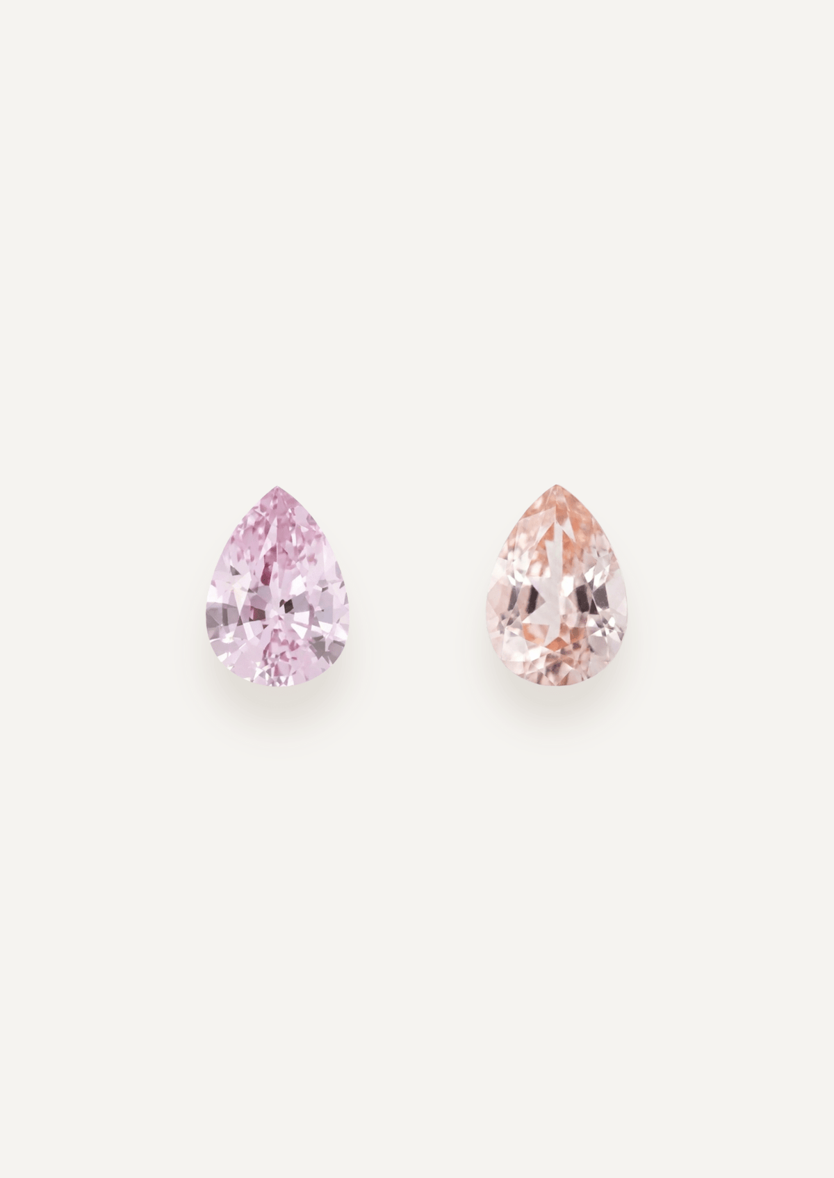 1.34 TCW Pink and Peach Pear Cut Sapphire Pair - Molten Store