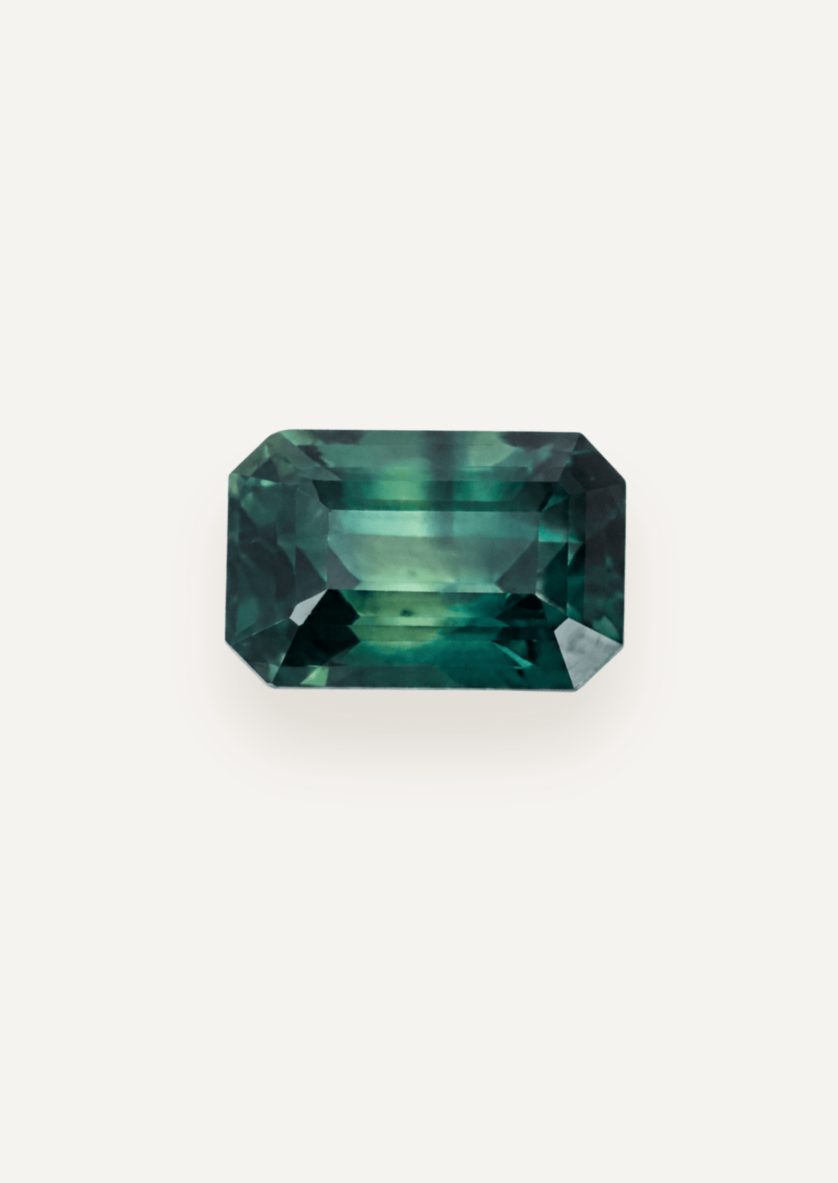 1.84ct Australian Green Blue Parti Emerald Cut Sapphire - Molten Store