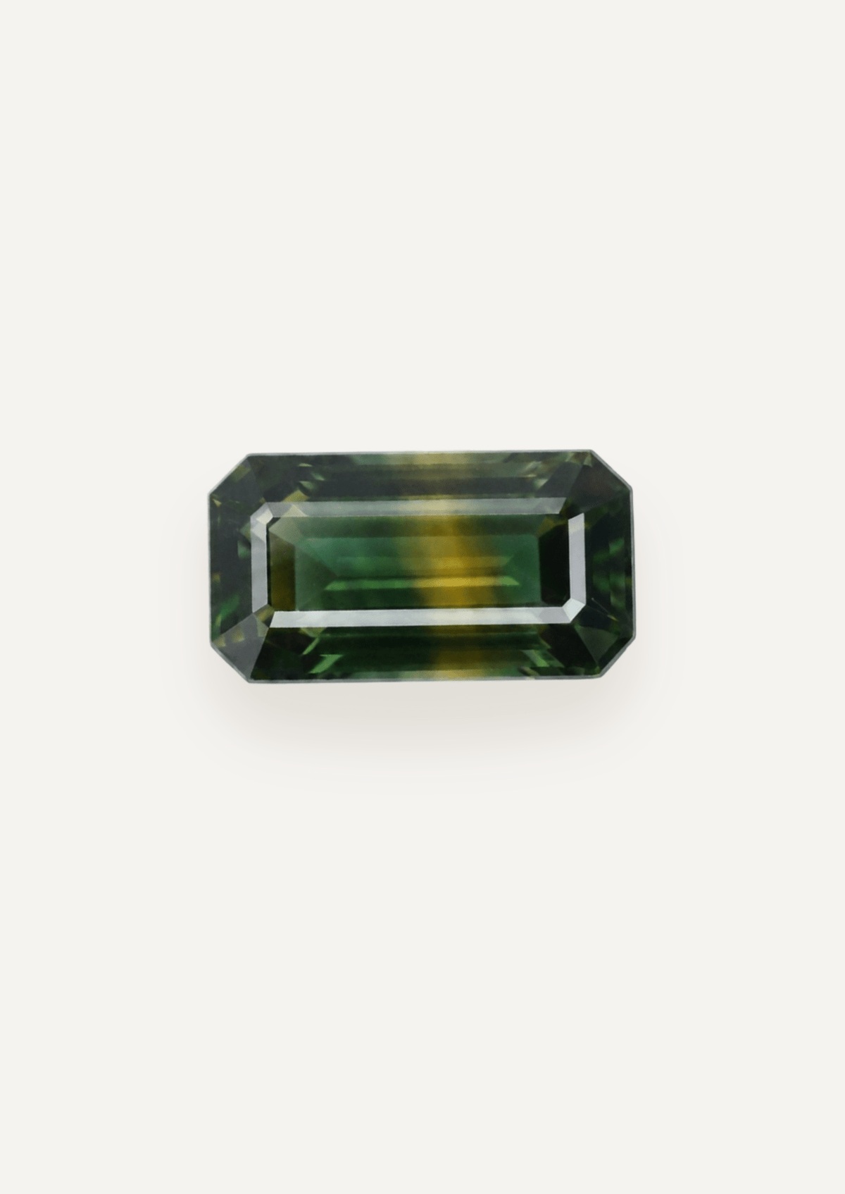 1.88ct Queensland Green Parti Emerald Cut Sapphire - Molten Store