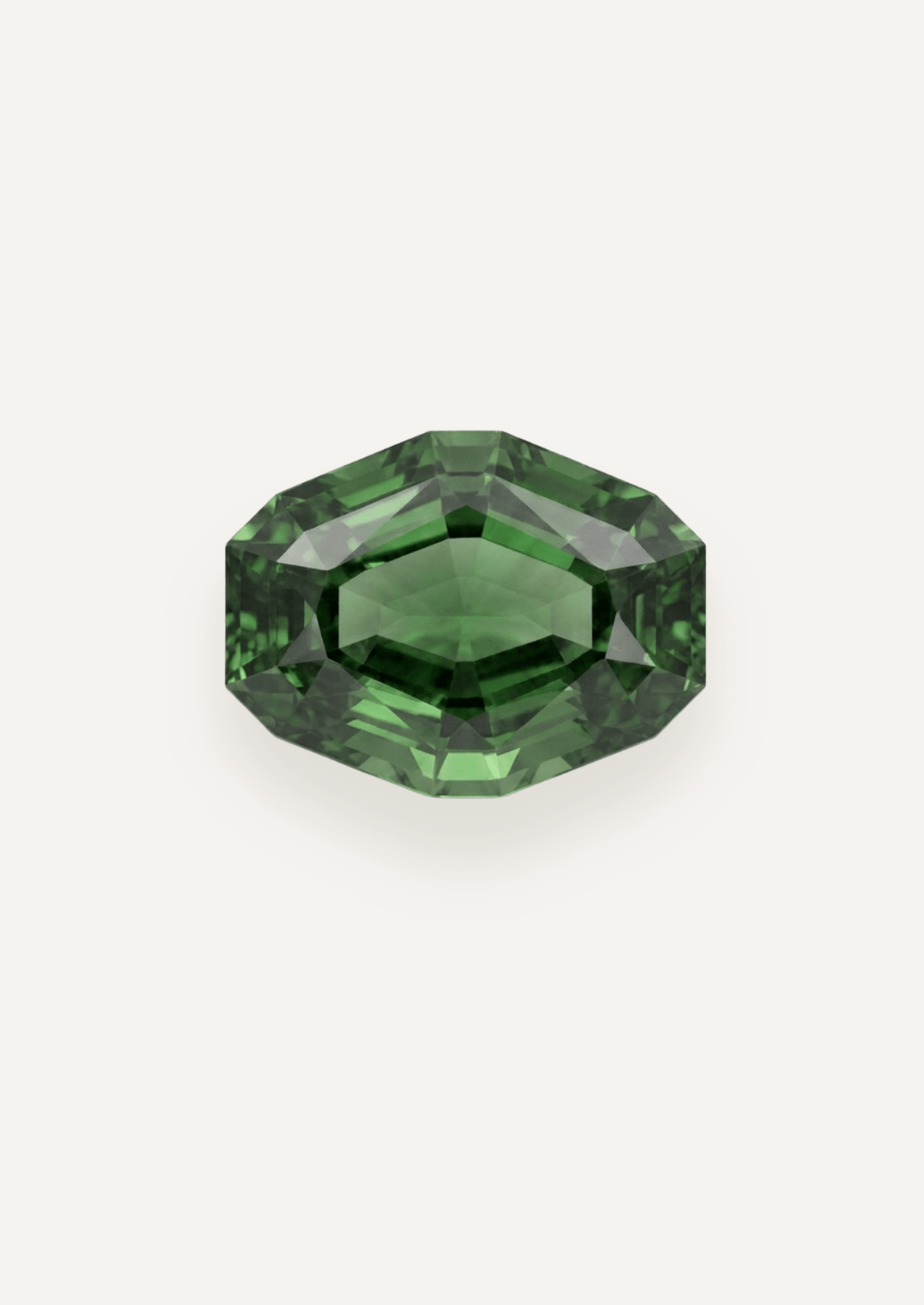 2.14ct Green Lozenge Cut Sapphire - Molten Store