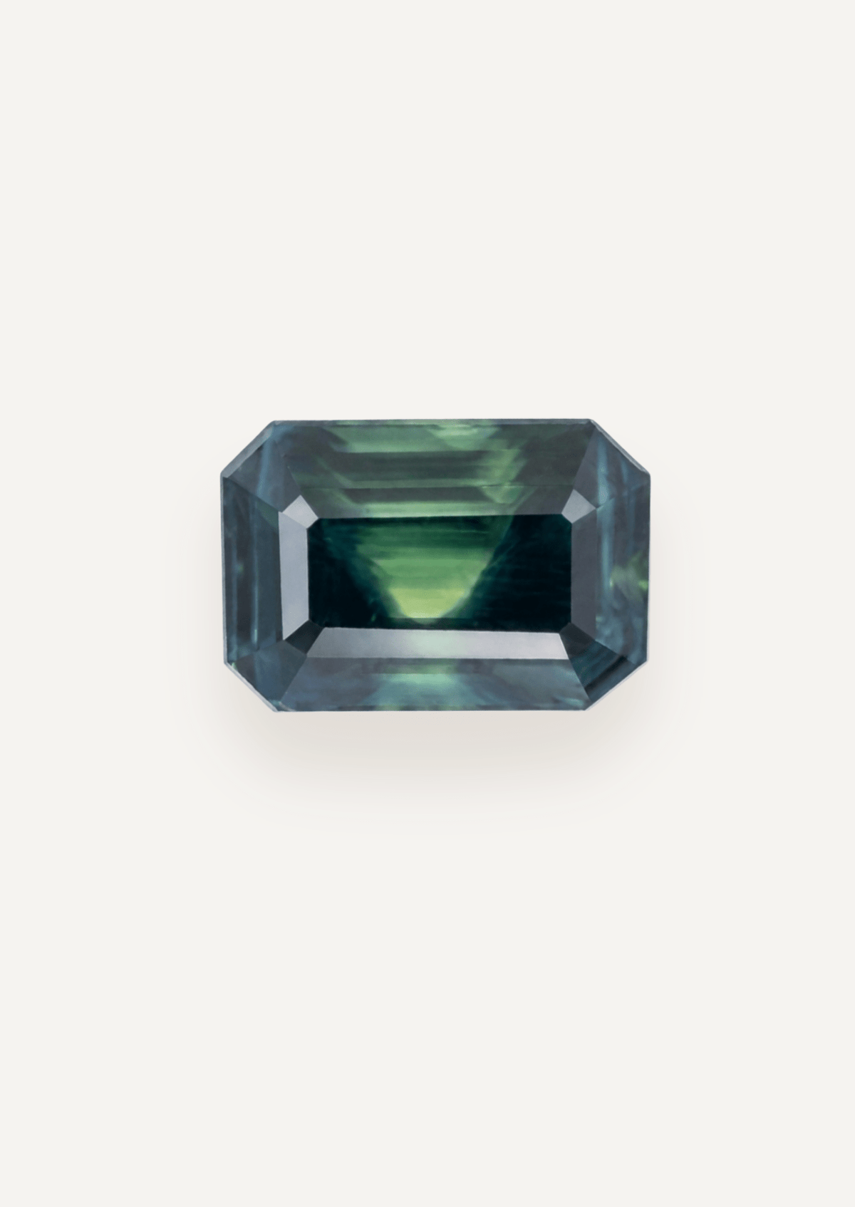 3.56ct Queensland Green Parti Emerald Cut Sapphire - Molten Store