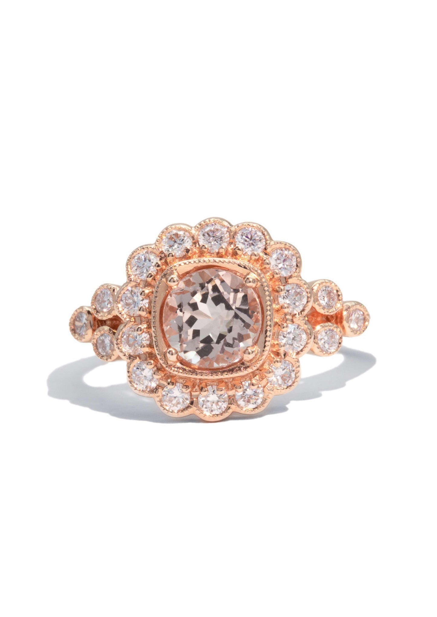 The Madeline 0.9ct Pale Pink Morganite Ring