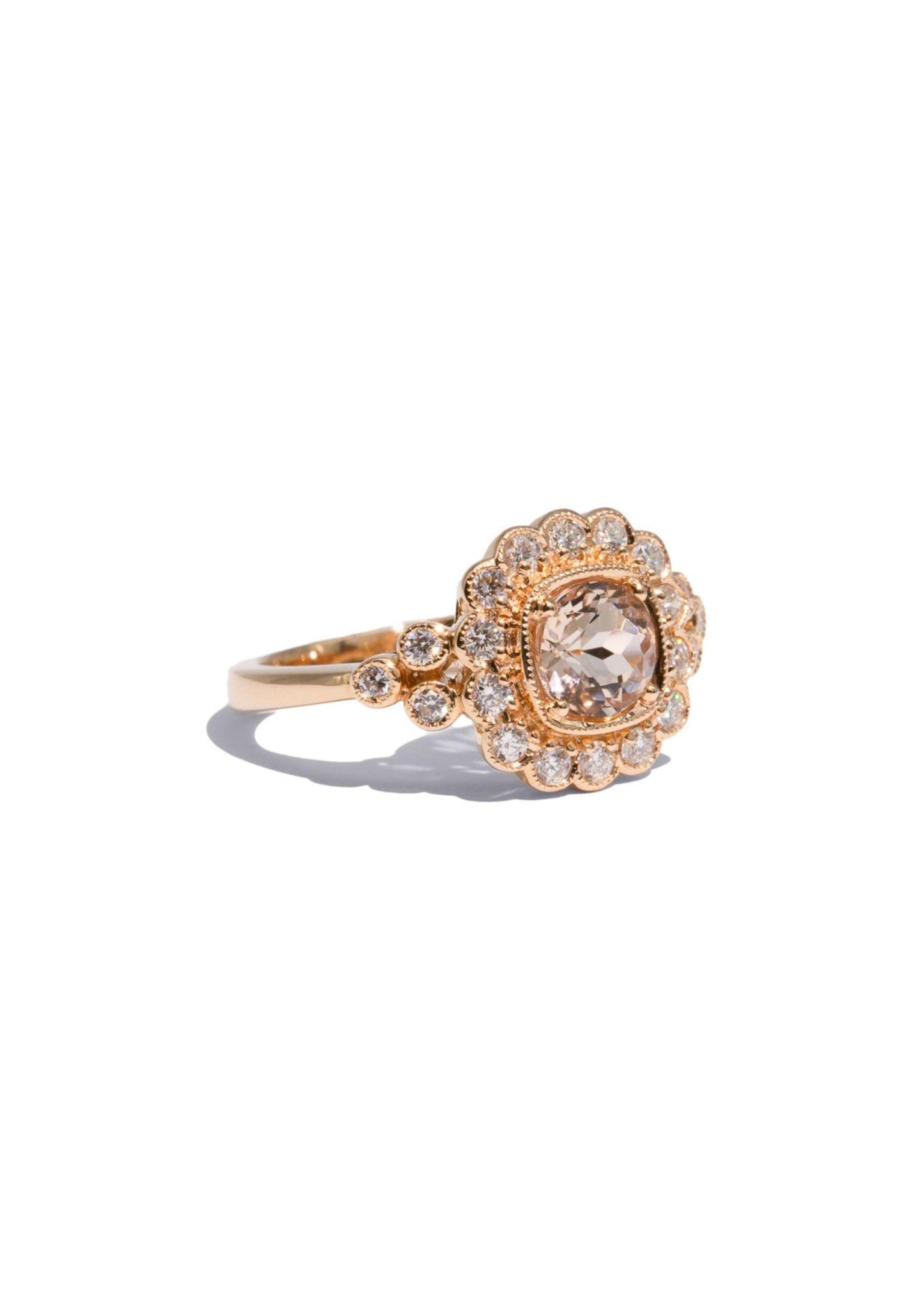 The Madeline 0.9ct Pale Pink Morganite Ring