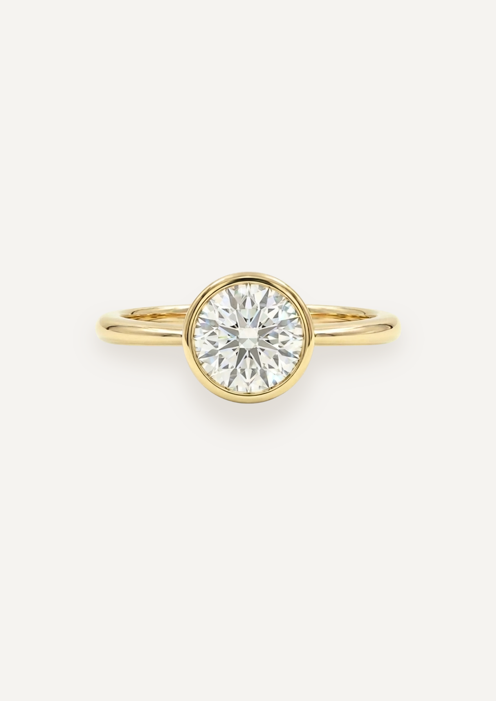 The Isabel Solitaire Ring in Yellow gold