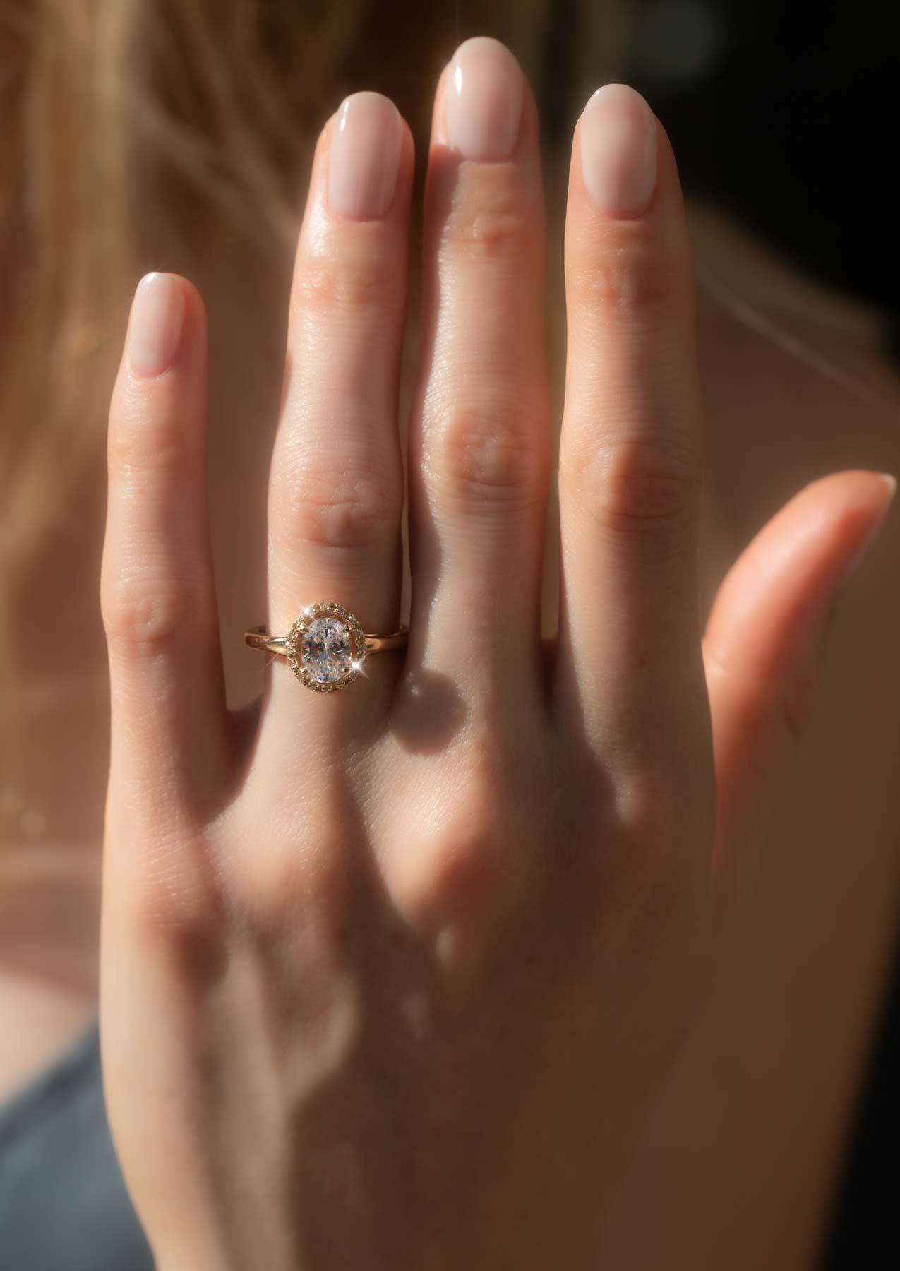 The Iris Yellow Gold Cultured Diamond Ring