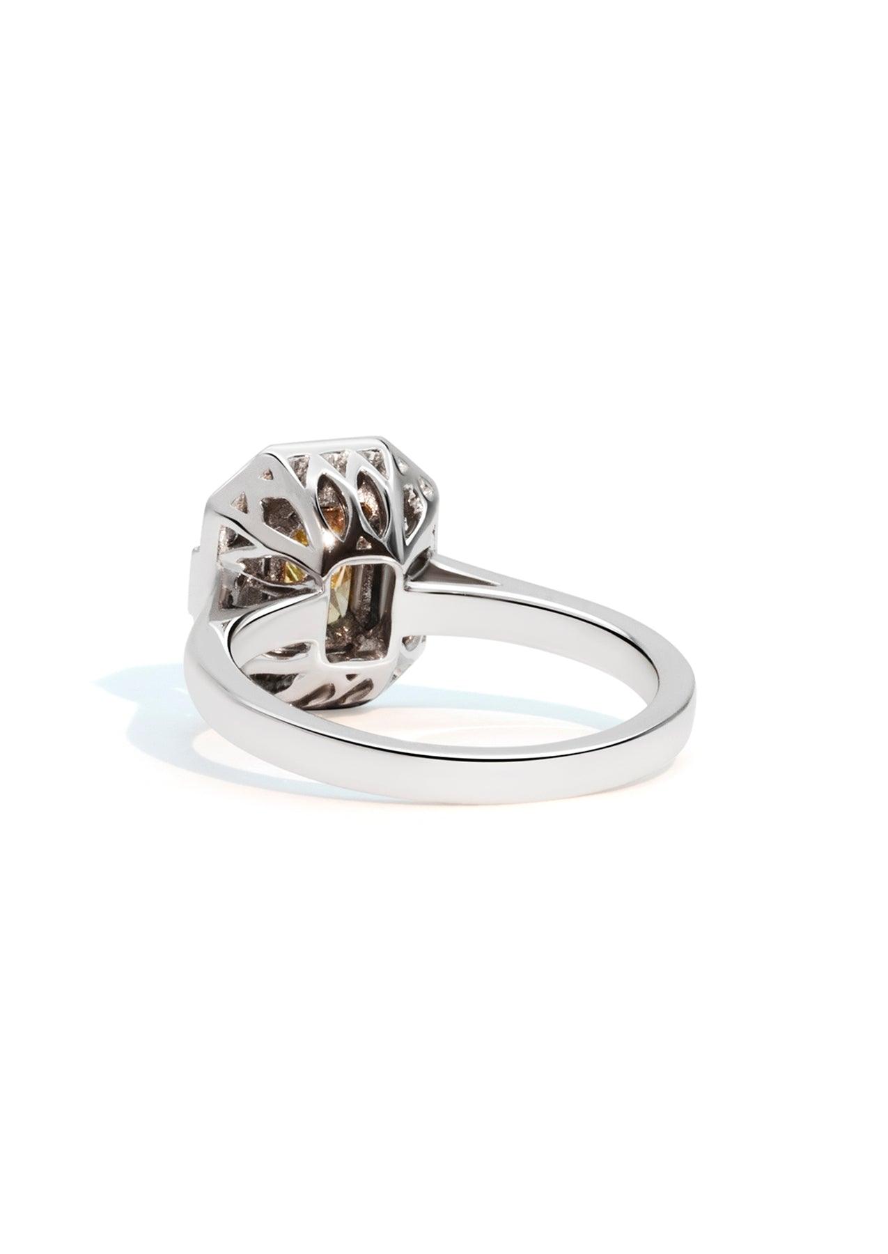 The Eleadora 0.91ct Yellow Diamond Ring