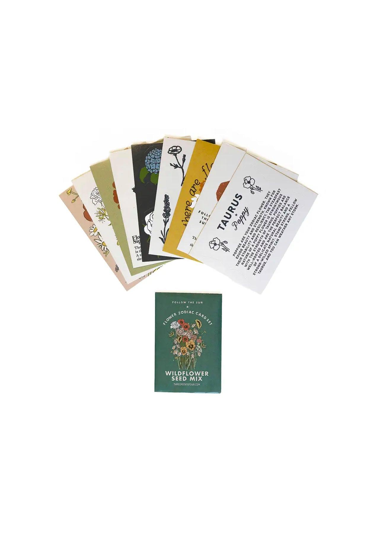 Flower Zodiac Sticker Card Set - Taurus