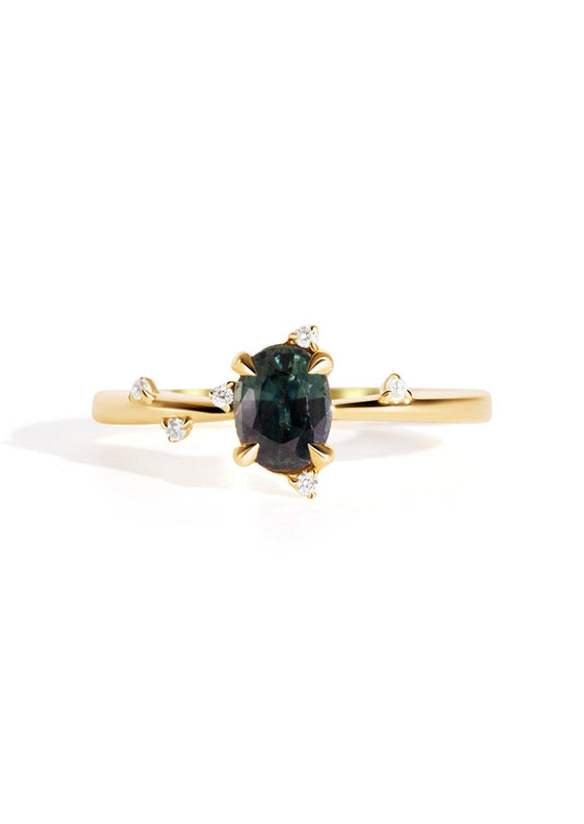 The Juniper Ring with 1.05ct Oval Parti Sapphire - Molten Store