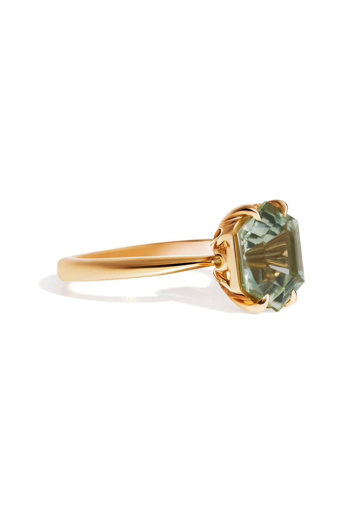 The June Ring with Hexagon Cut Tourmaline design detail
