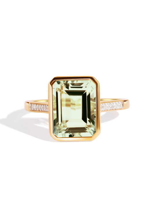 The Still Life Ring with 3.15ct Emerald Green Amethyst