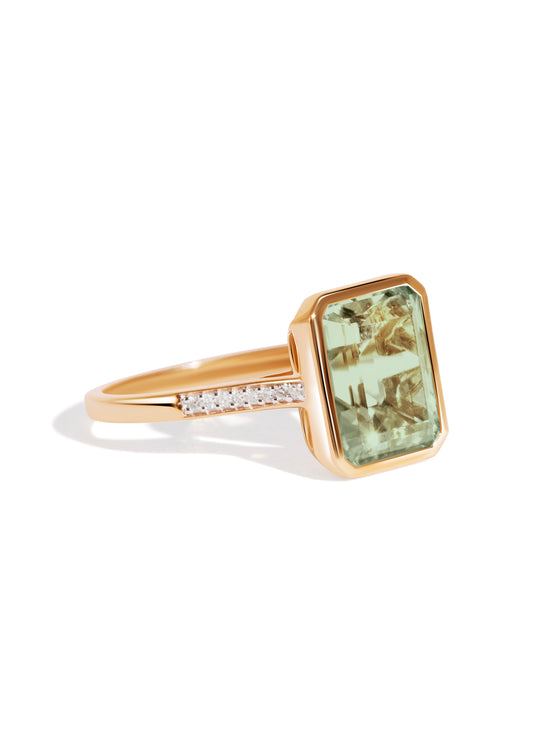The Still Life Ring with 3.15ct Emerald Green Amethyst