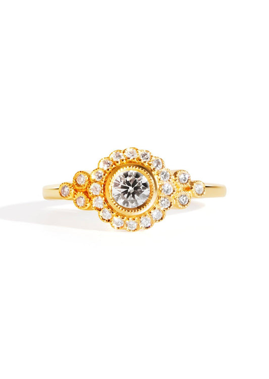 The Cosima Ring with 0.54ct Round Cultured Diamond - Molten Store
