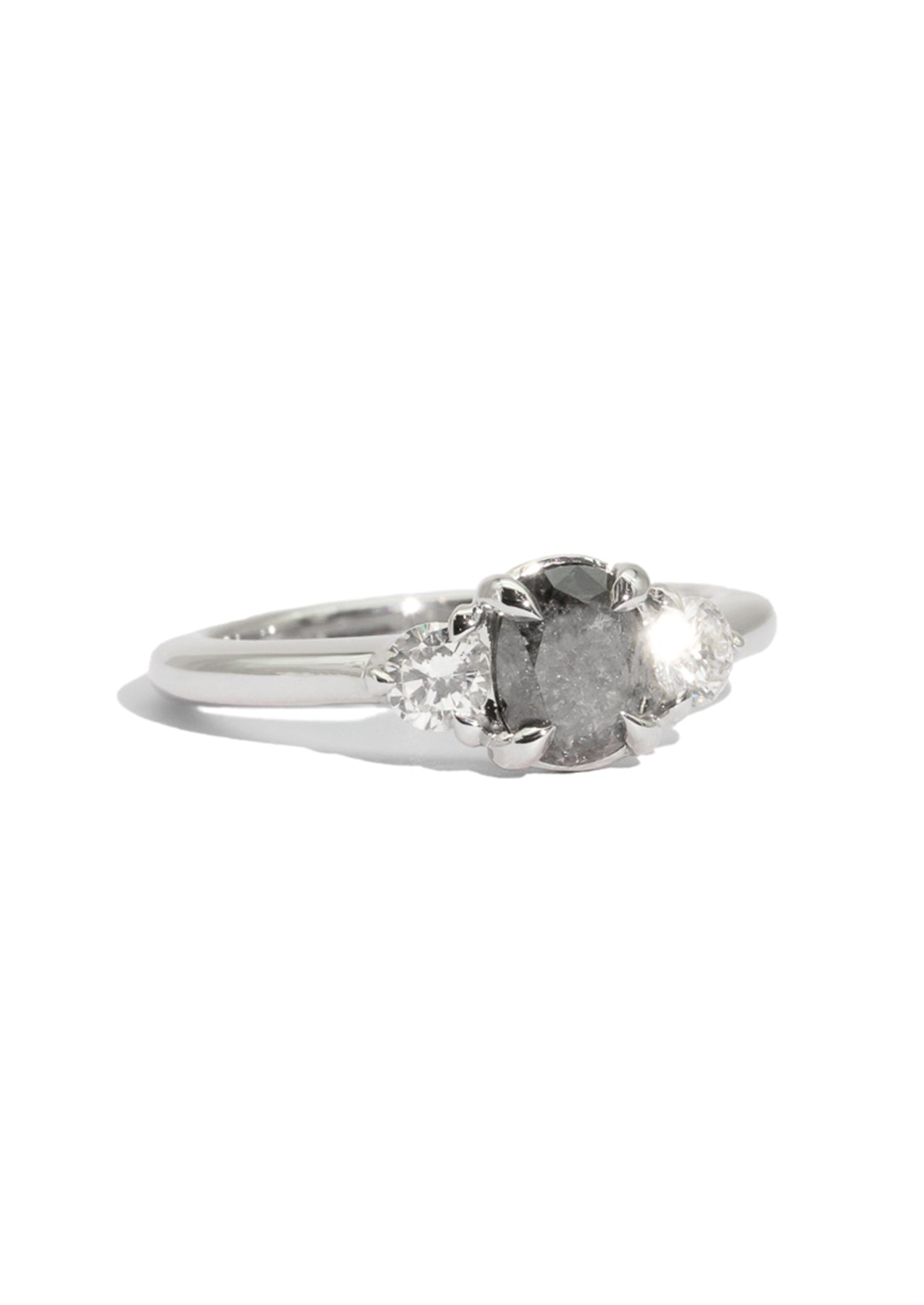 The Ada Ring with 1.22ct Salt & Pepper Diamond