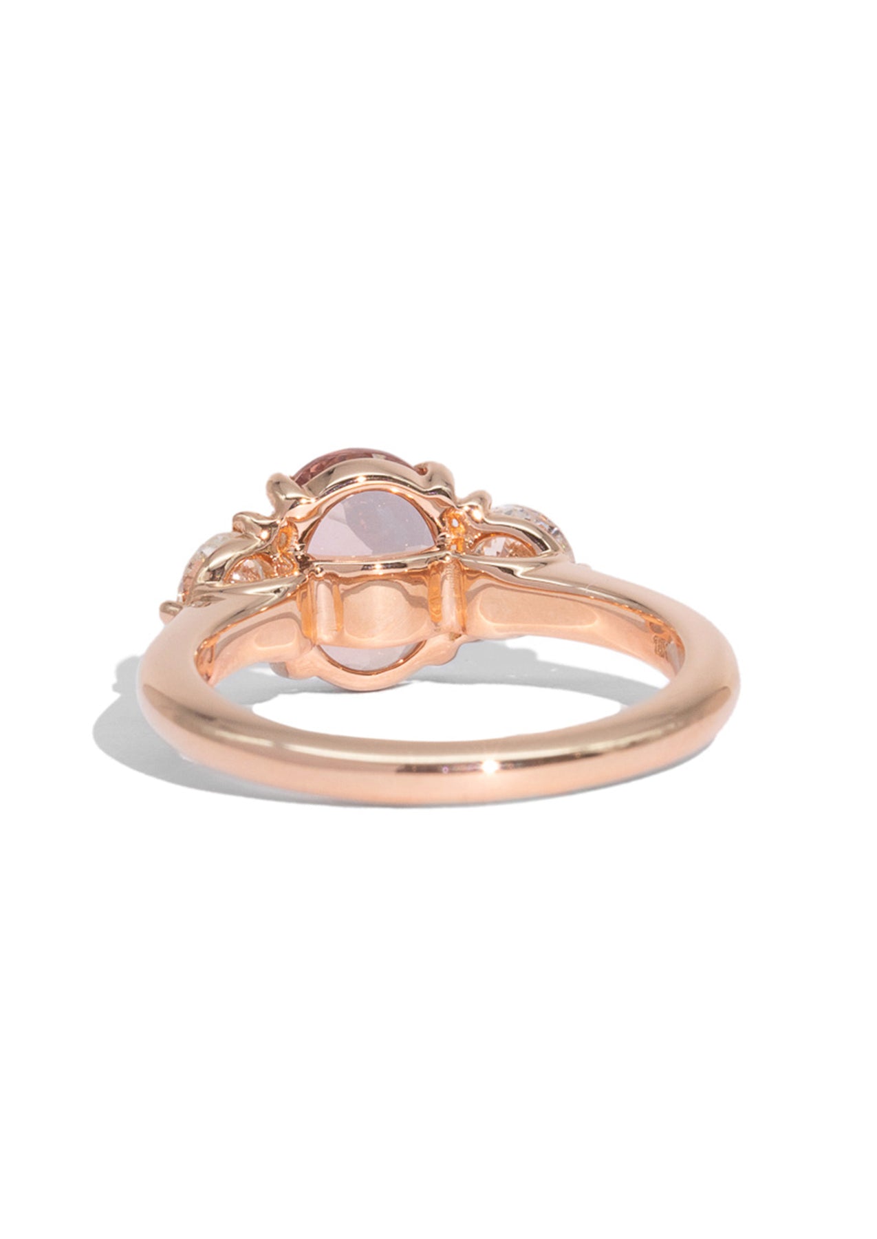 The Portia Ring with 1.65ct Oval Morganite