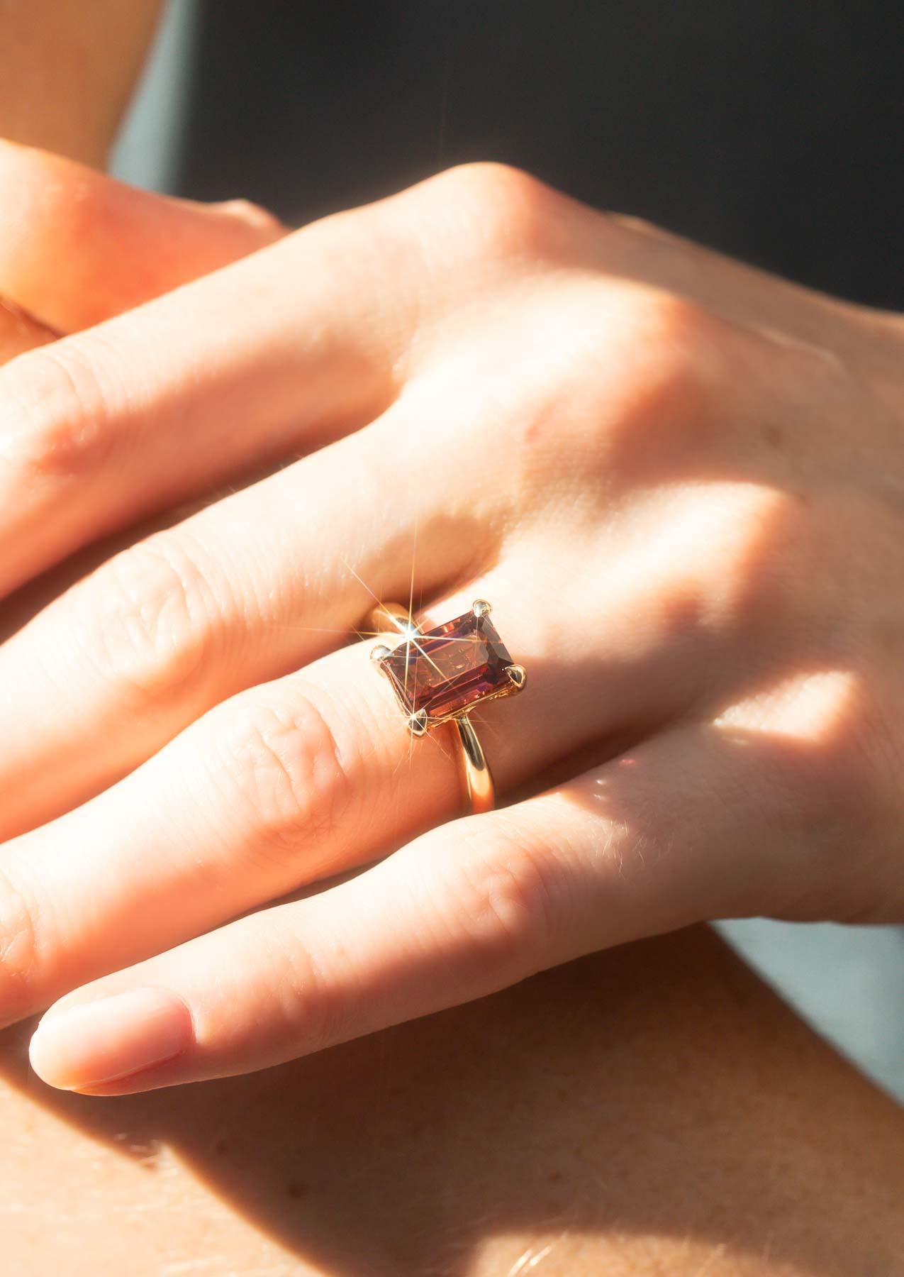 The June 3.82ct Orange Tourmaline Ring
