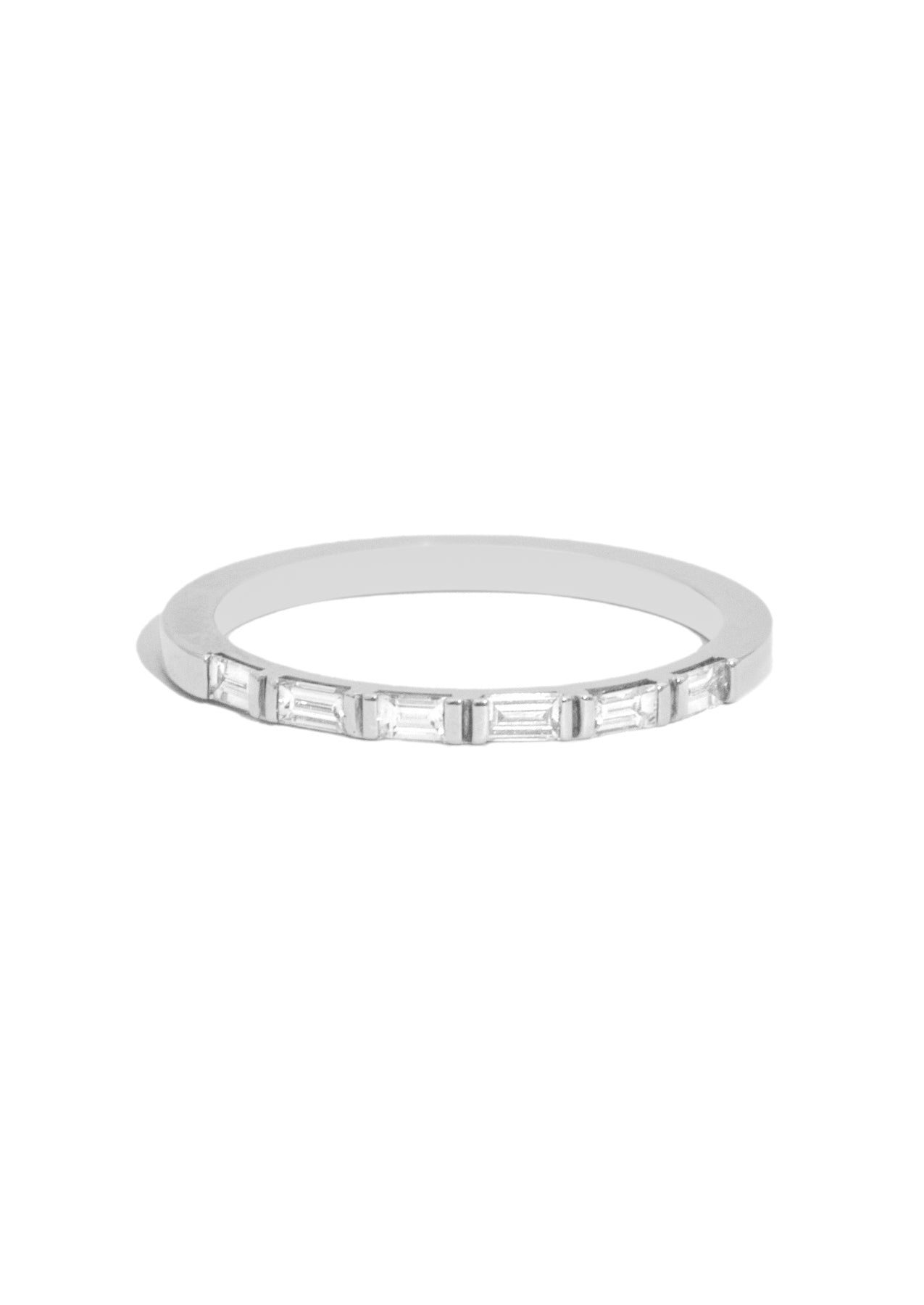 The Baguette Diamond 18ct White Gold Band
