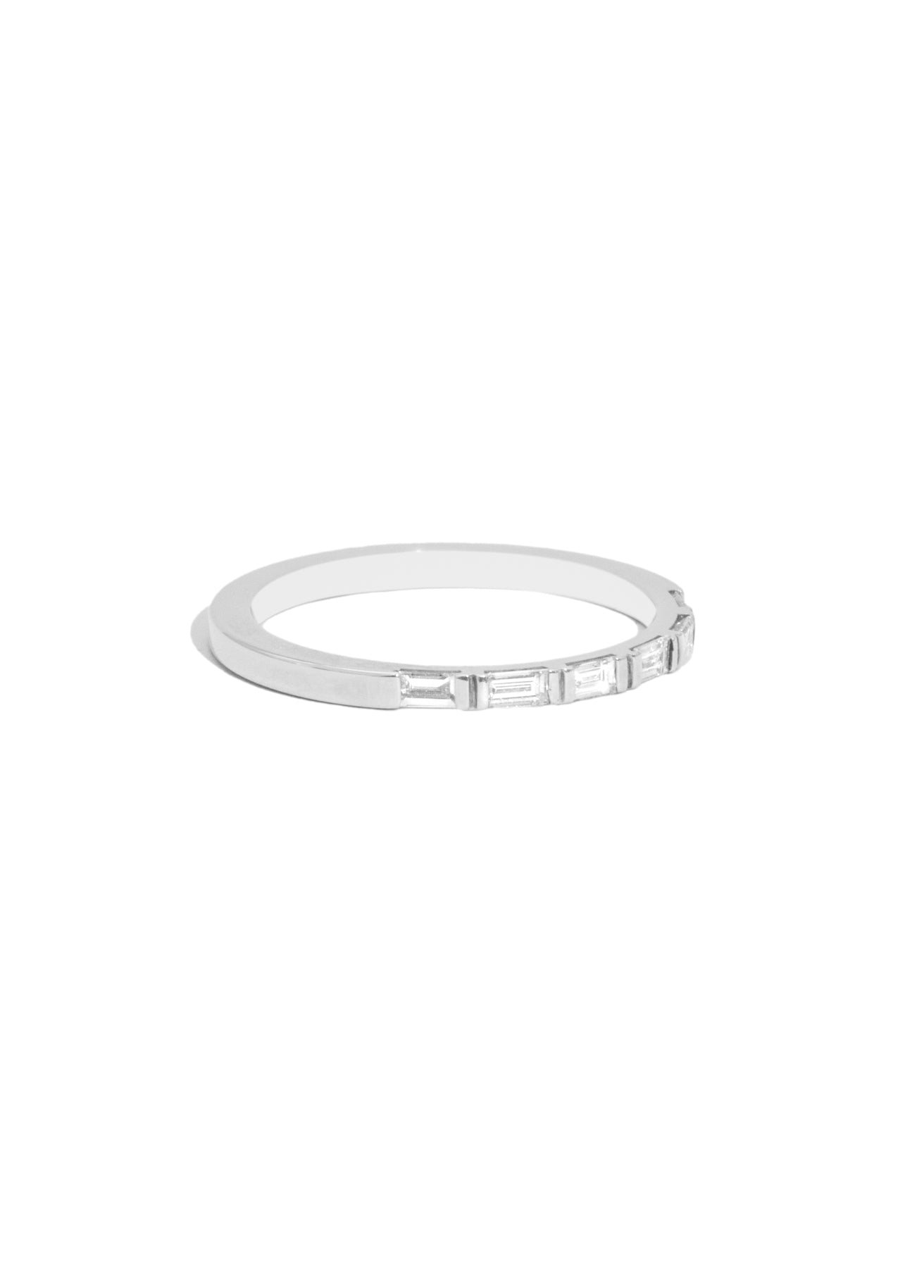 The Baguette Diamond 18ct White Gold Band