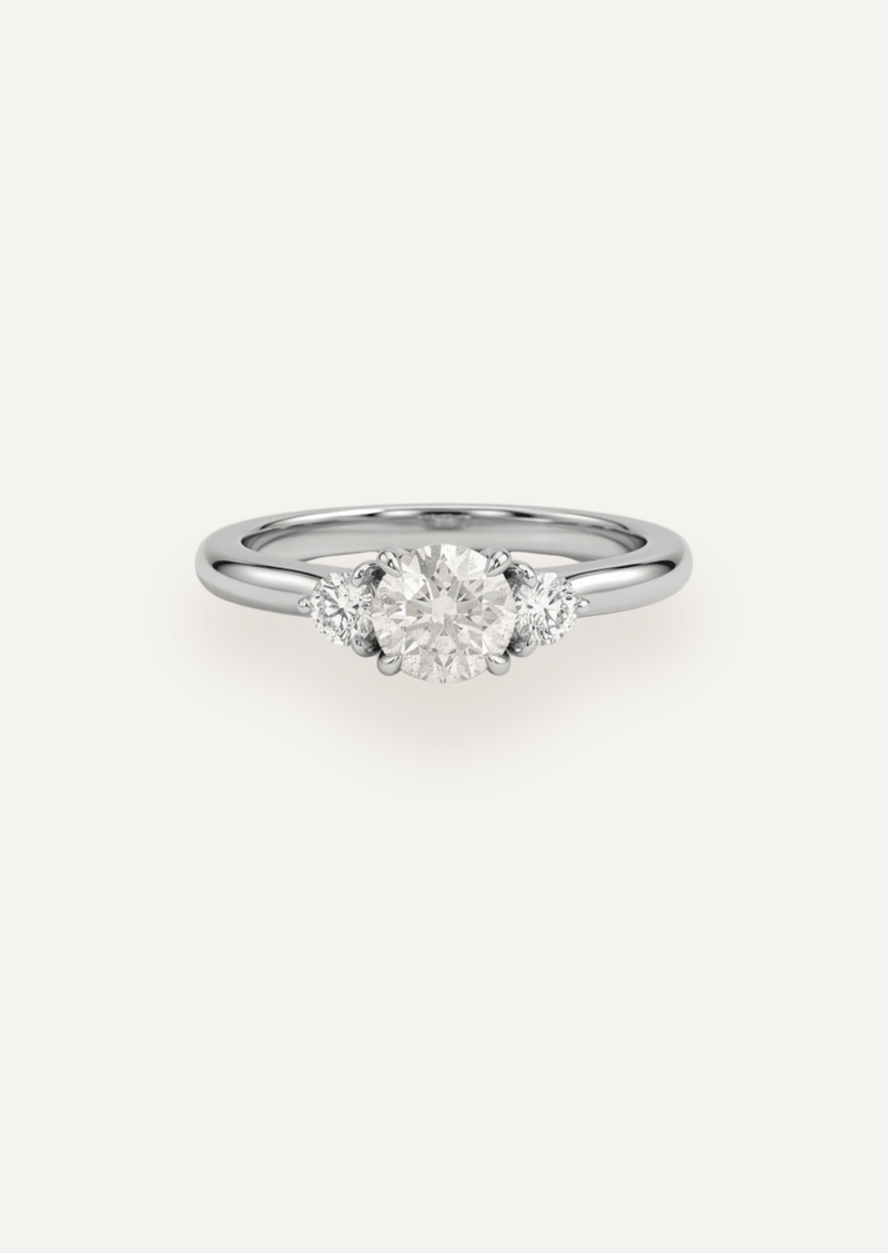 The Ada Ring with Round Salt and Pepper Diamond
