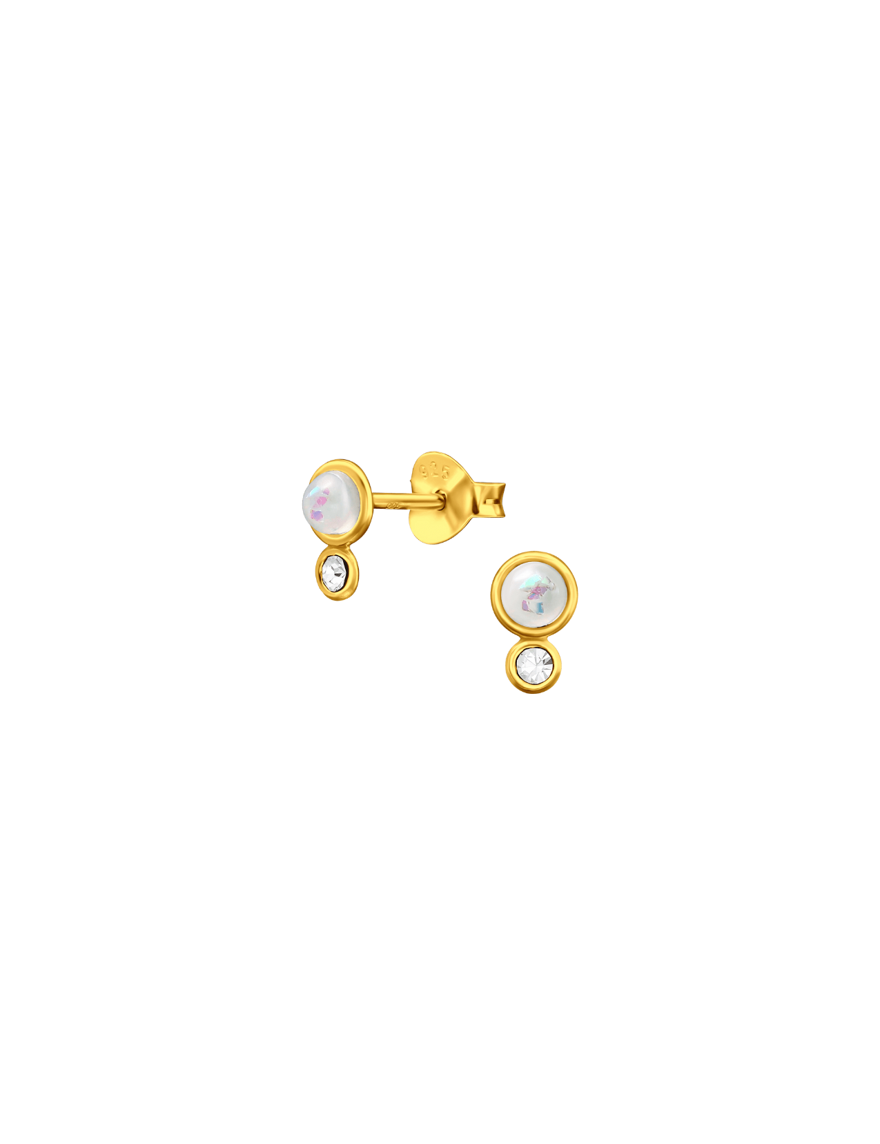 The Aether 14ct Gold Vermeil Stud Earrings - Molten Store