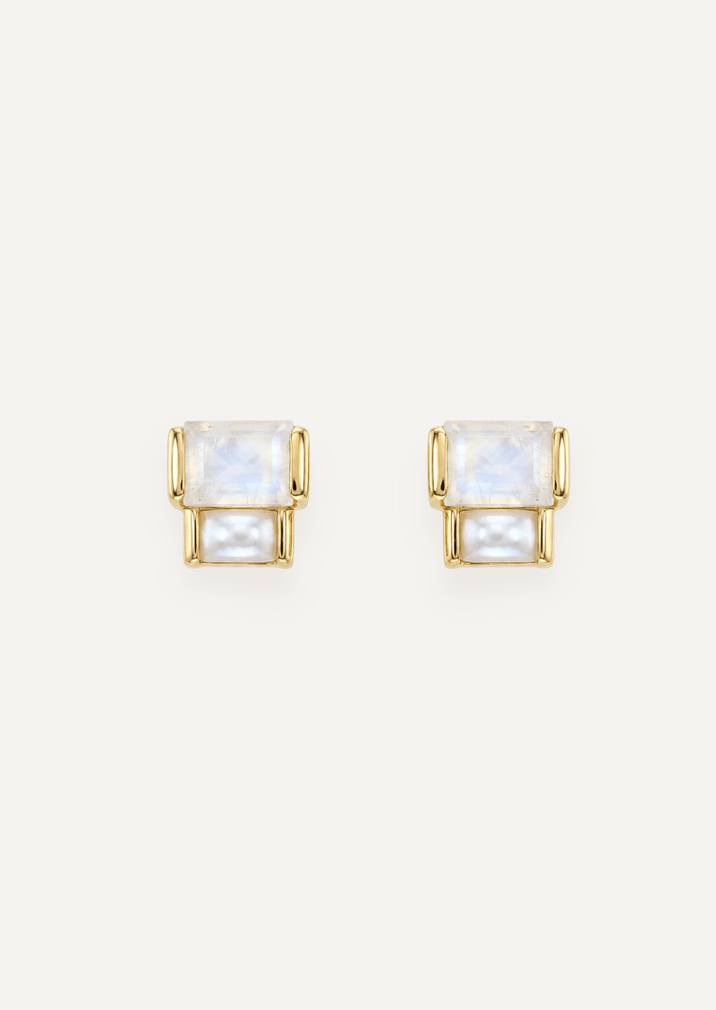 The Arietta Geometric Stud Earrings in Prism - Molten Store