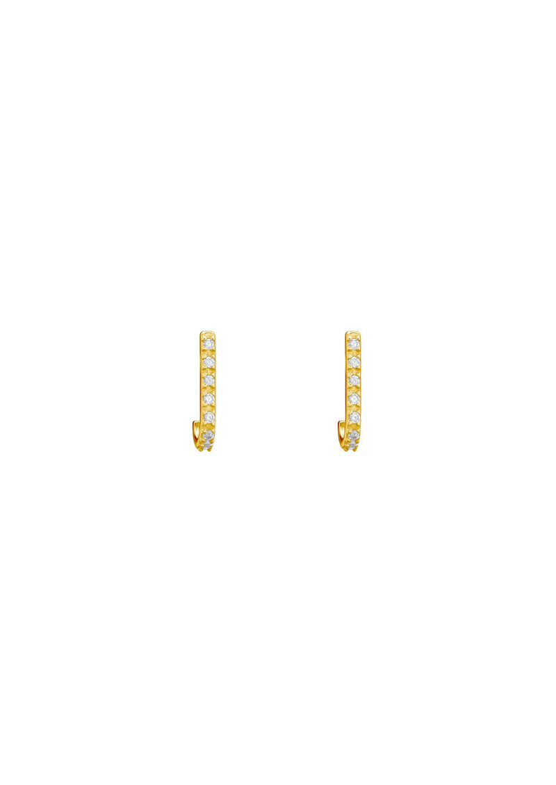 The Aurora Crystal Gold Vermeil Half Hoop Earrings