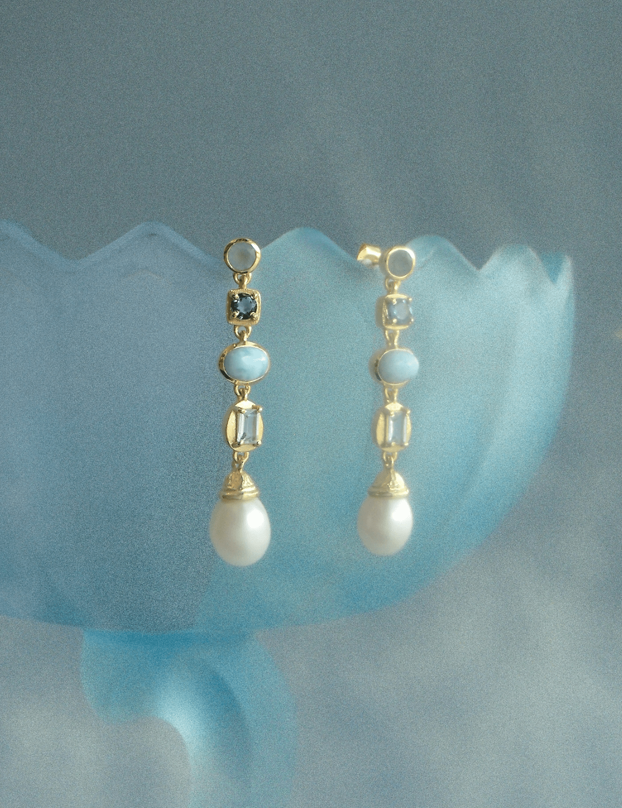 The Baia 18ct Gold Vermeil Drop Earrings - Molten Store
