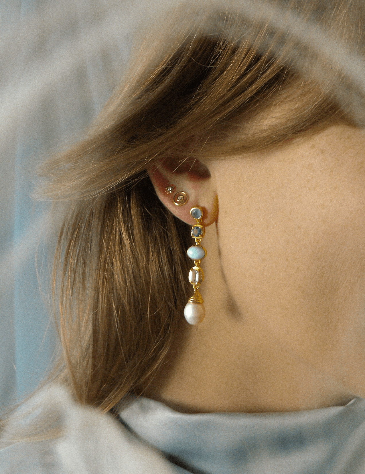 The Baia 18ct Gold Vermeil Drop Earrings - Molten Store
