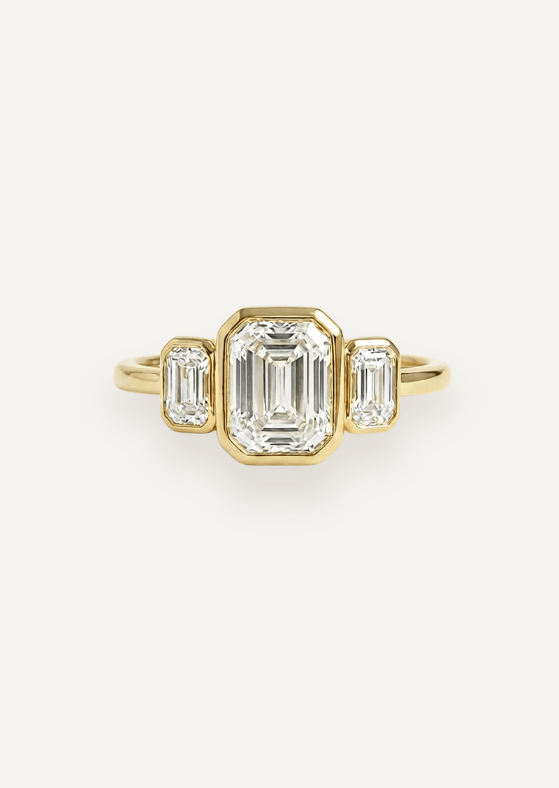 The Beatrice Ring with Emerald Cut Diamond - Molten Store