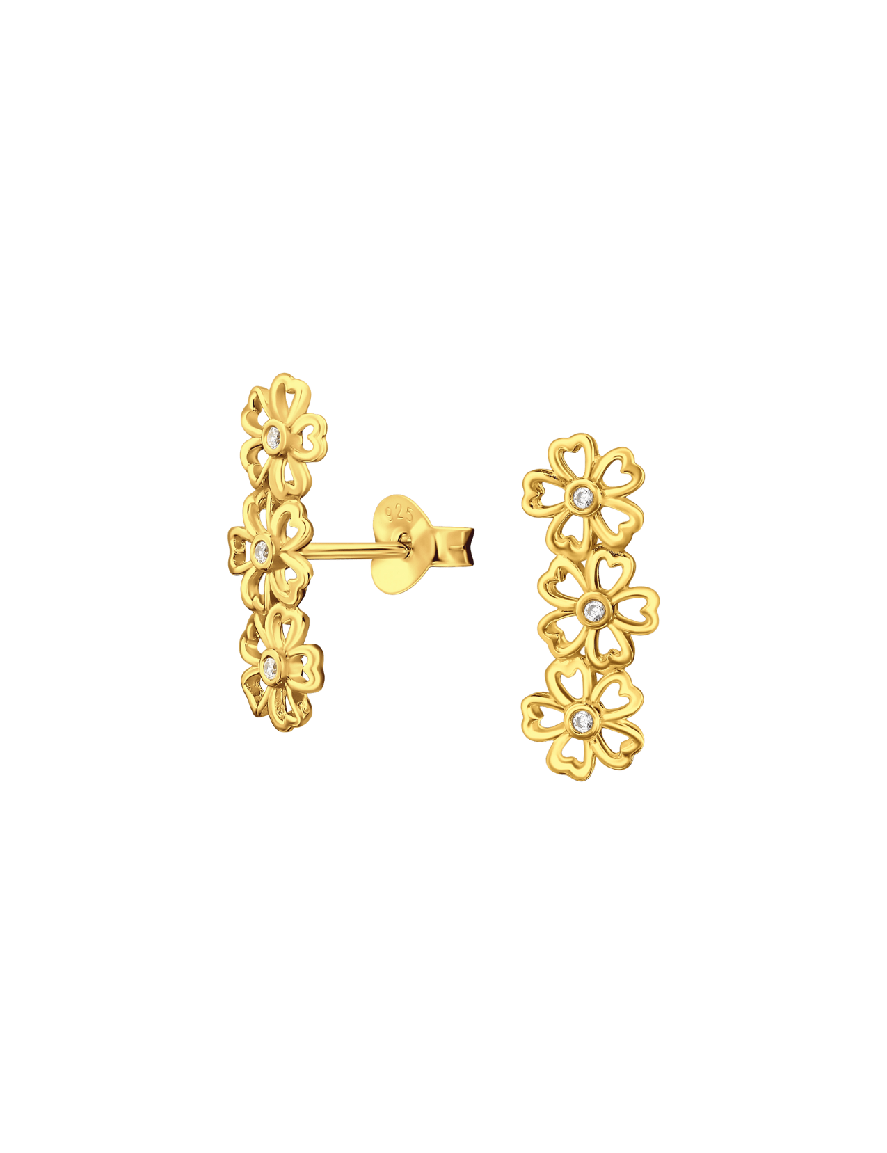 The Bloom 14ct Gold Vermeil Stud Earrings - Molten Store