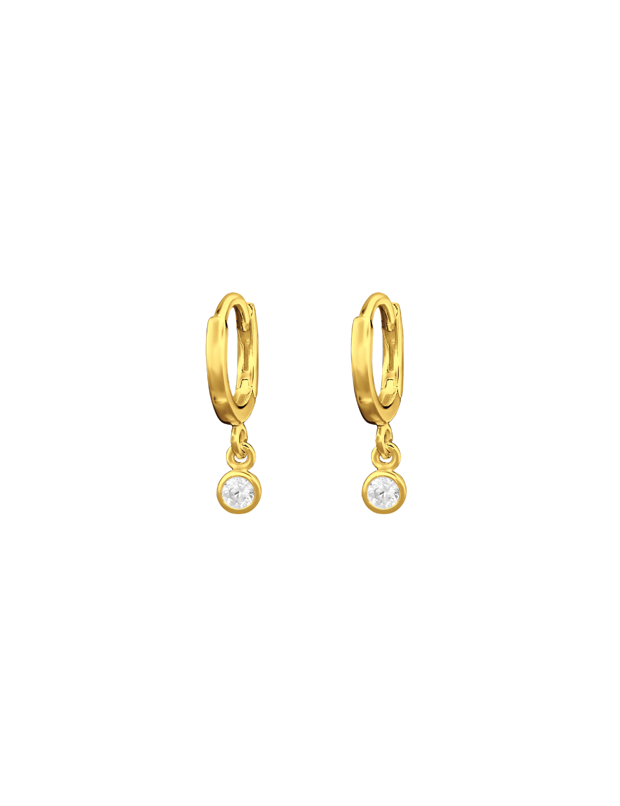 The Celestia 14ct Gold Vermeil Huggie Earrings - Molten Store