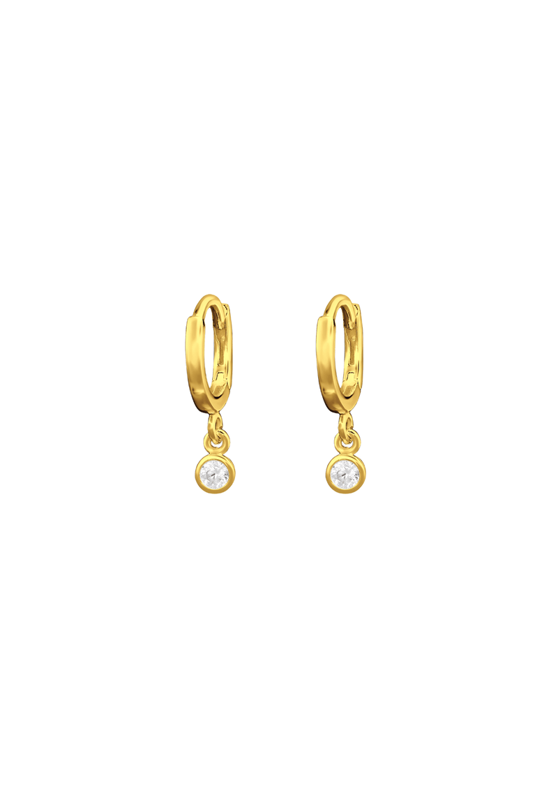 The Celestia 14ct Gold Vermeil Huggie Earrings