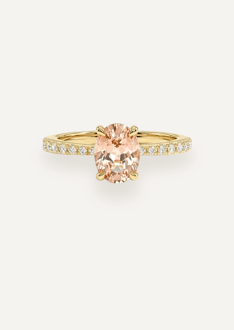 The Celine Ring with 1.10ct Oval Cut Morganite