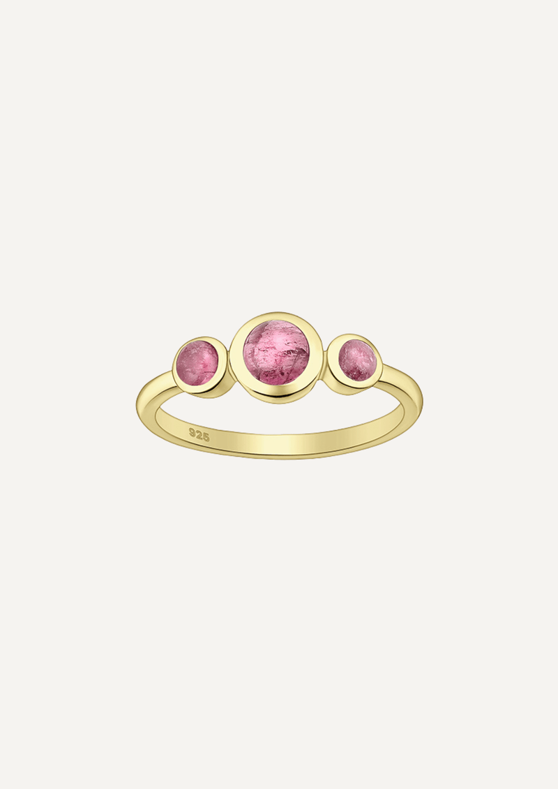 The Centro Gold Vermeil Ring with Pink Tourmaline - Molten Store