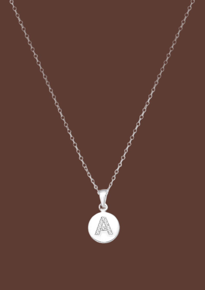 The Charmed Letter Sterling Silver Pendant Necklace