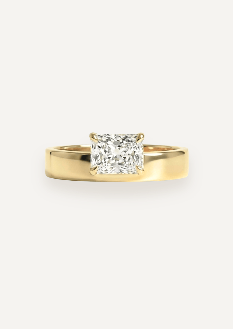 The Cleo Ring with Radiant Cut Diamond
