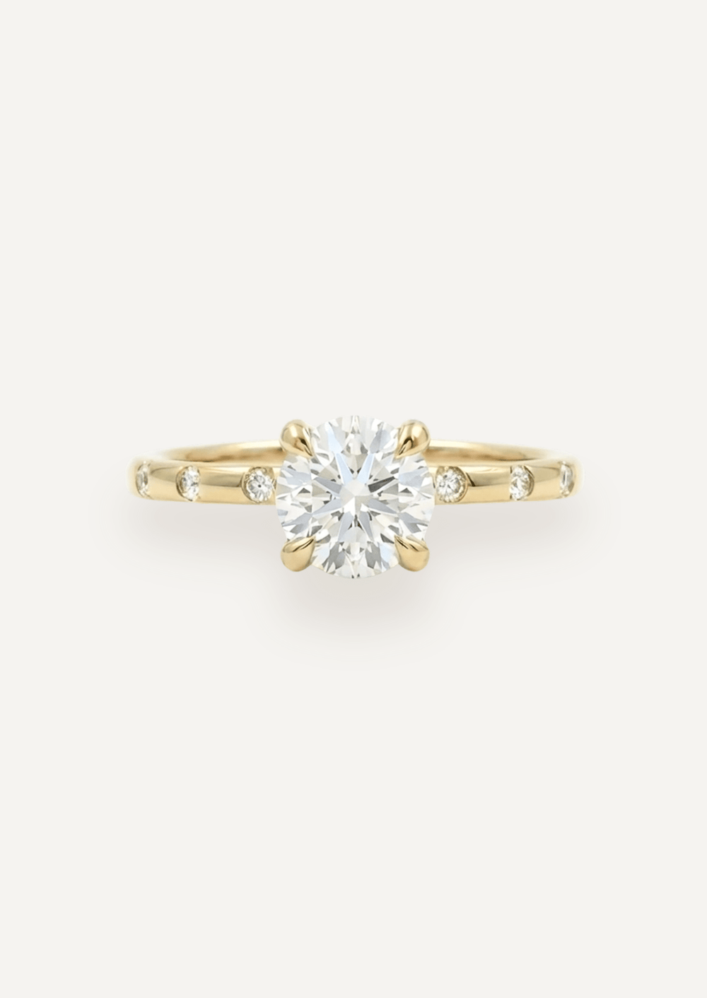 The Constance Solitaire Ring in Yellow gold