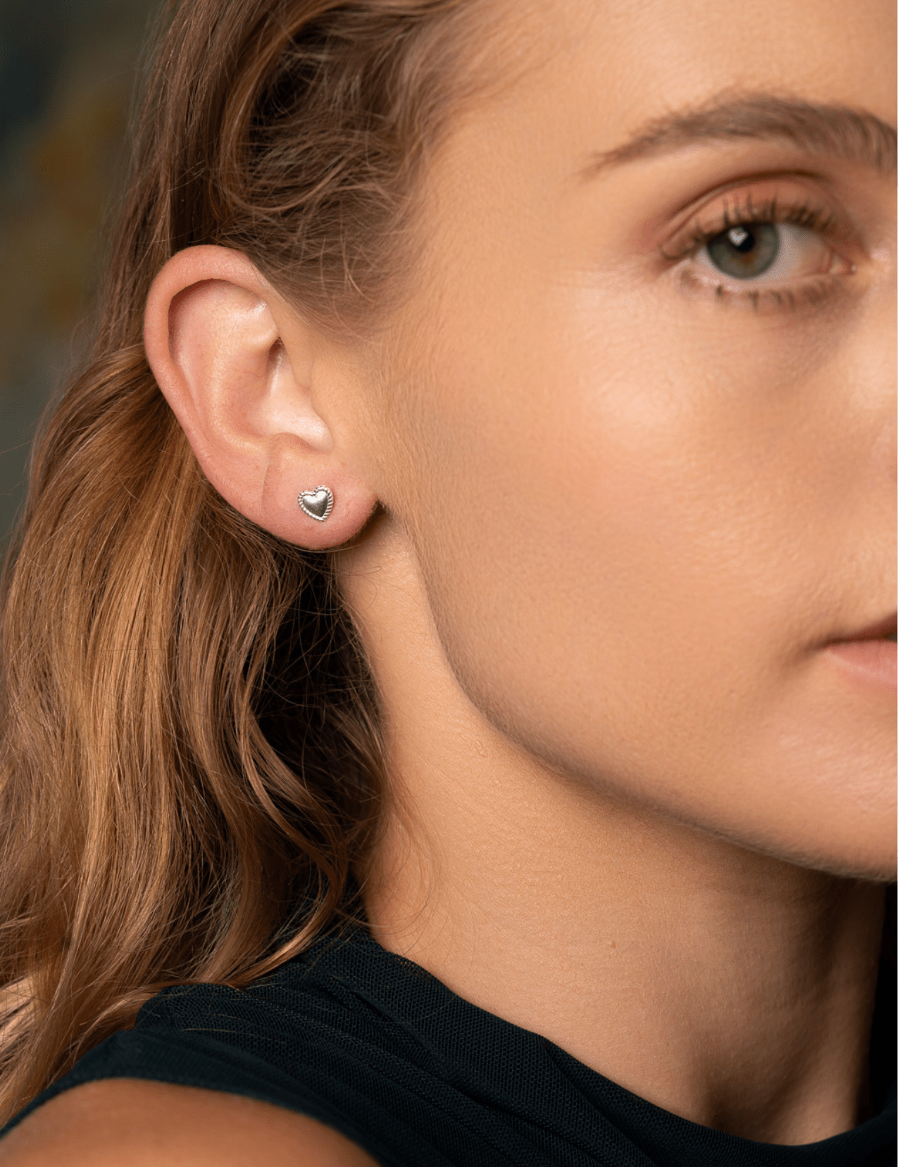 The Darling Heart Sterling Silver Stud Earrings - Molten Store