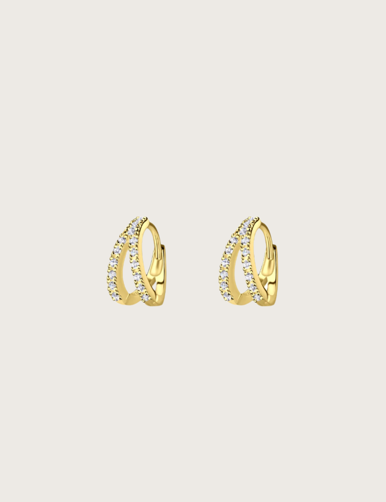 The Duo Daybreak 14ct Gold Vermeil Huggie Earrings - Molten Store