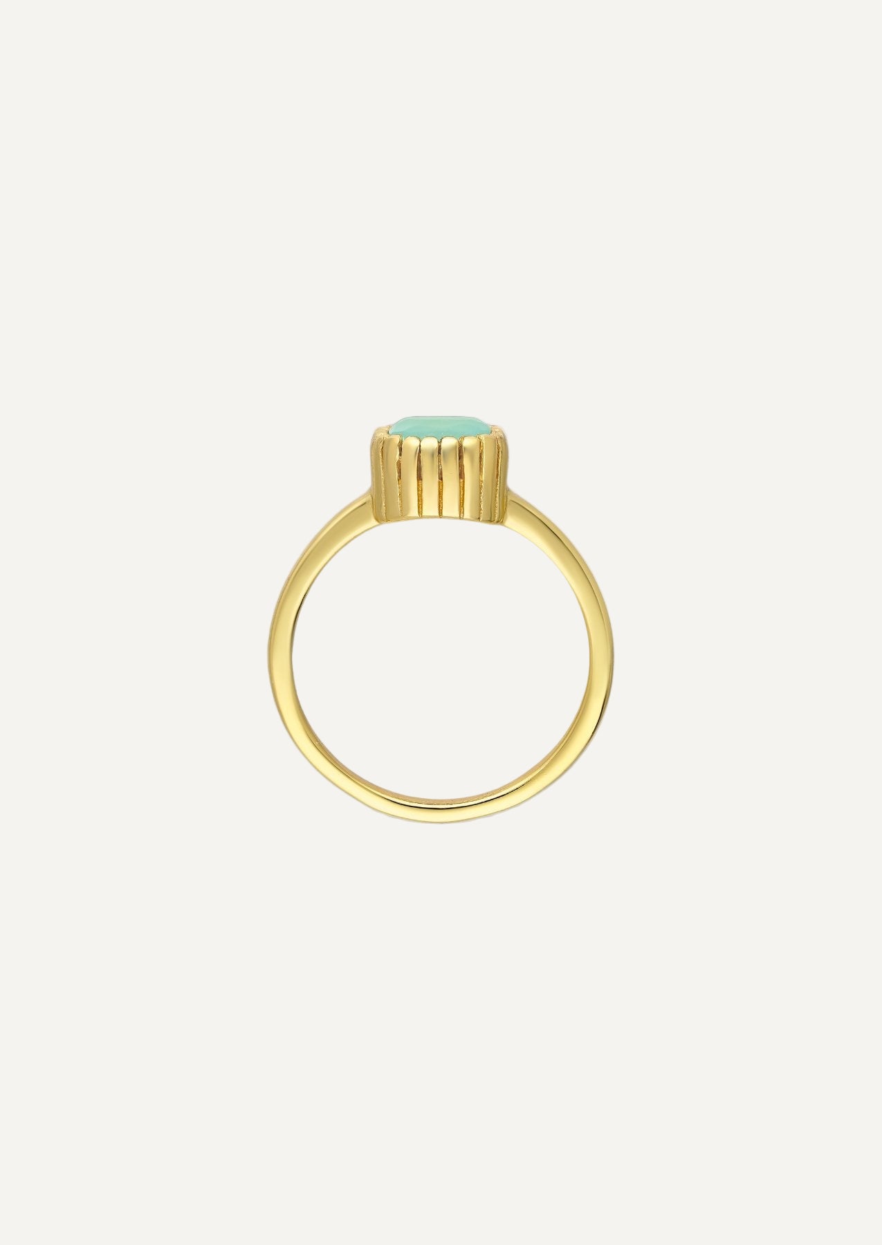 The Eden Chalcedony 18ct Gold Vermeil Ring - Molten Store