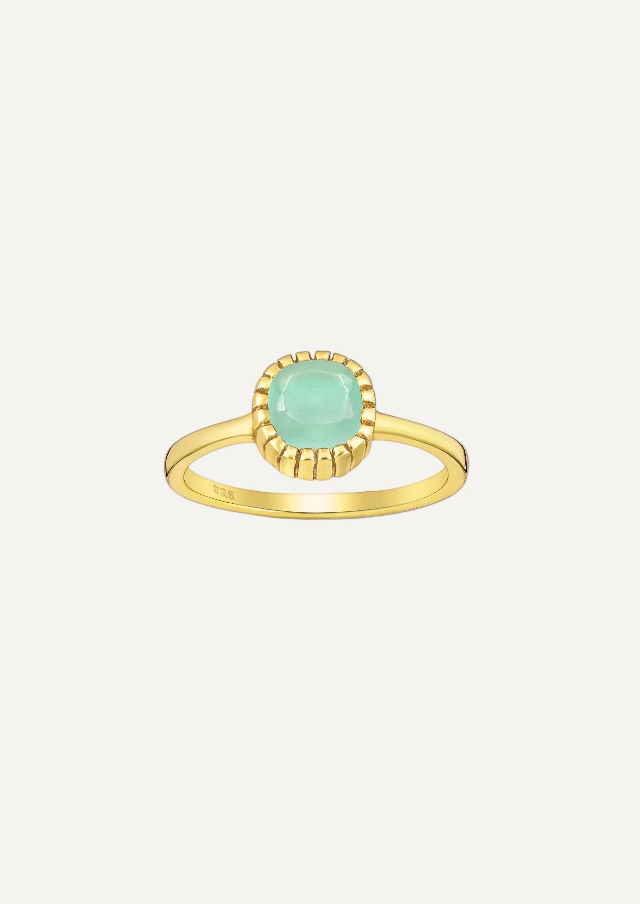 The Eden Chalcedony 18ct Gold Vermeil Ring - Molten Store