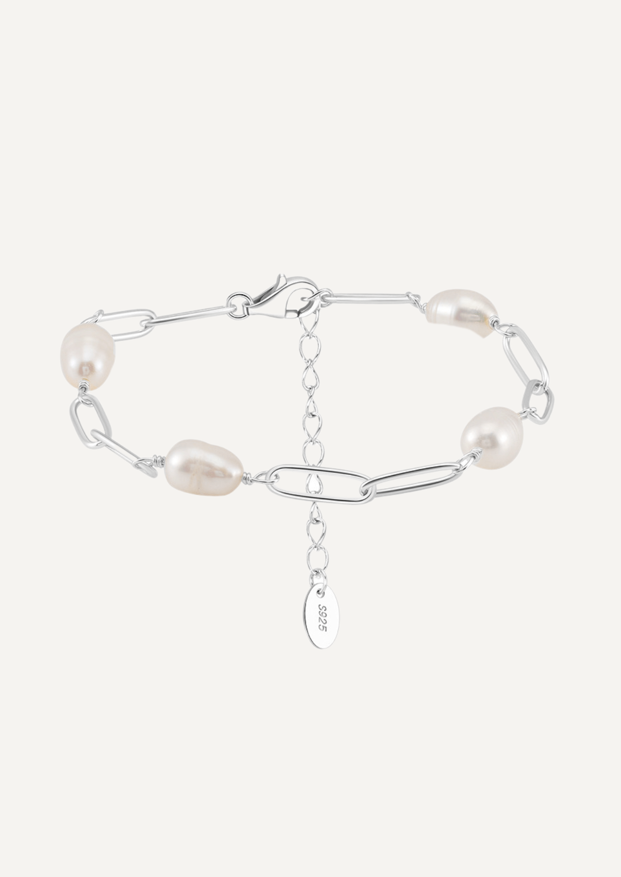 The Etera Bracelet with Freshwater Pearl in Sterling Silver - Molten Store