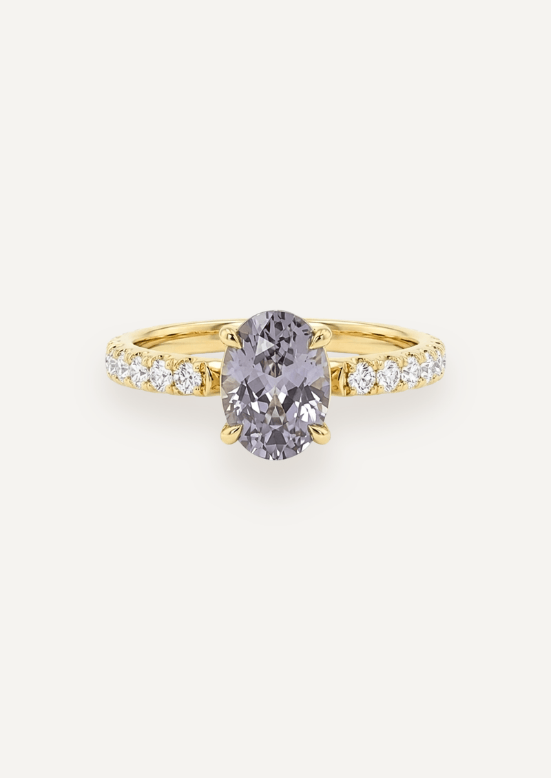 The Genevieve Ring with 1.33ct Oval Cut Lilac Spinel (1.73ct TCW)