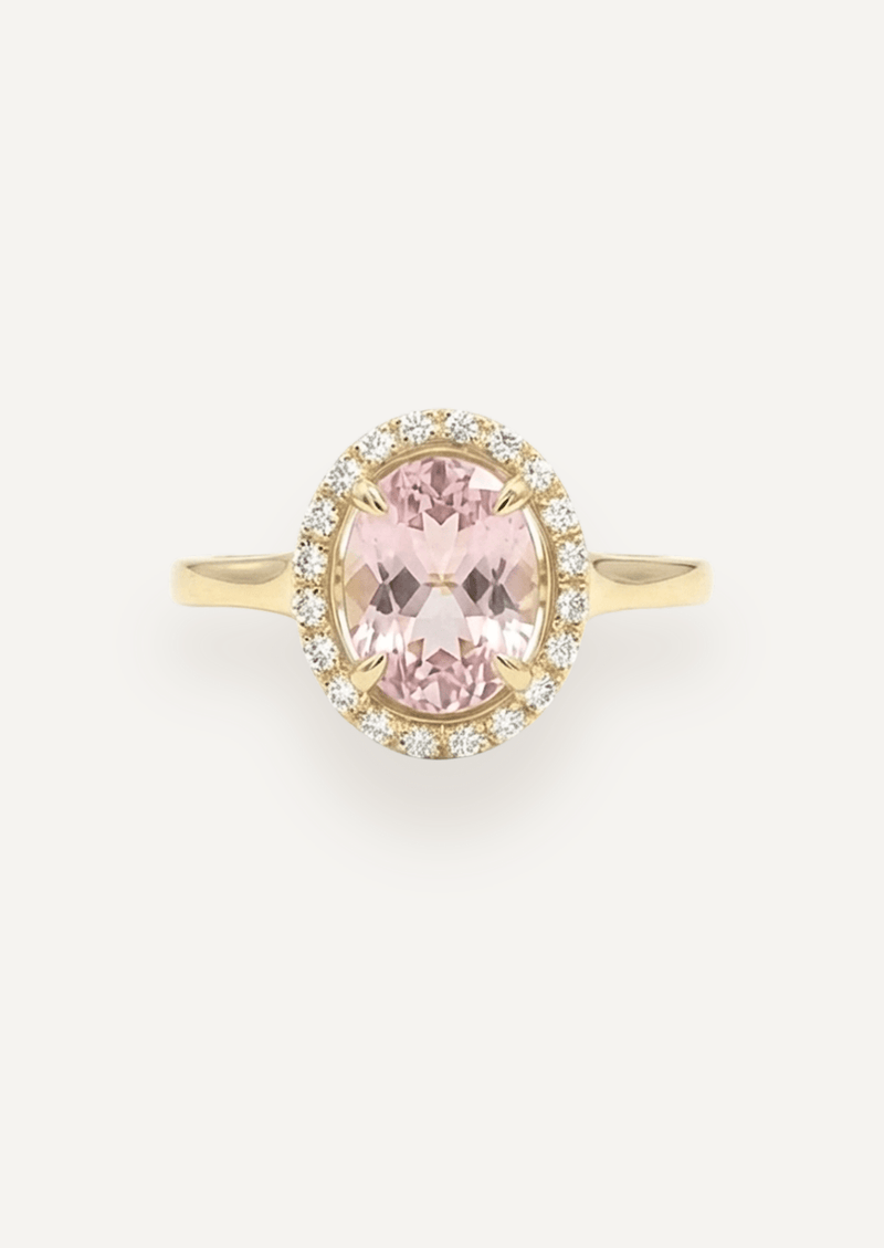 The Iris Ring with Oval Morganite