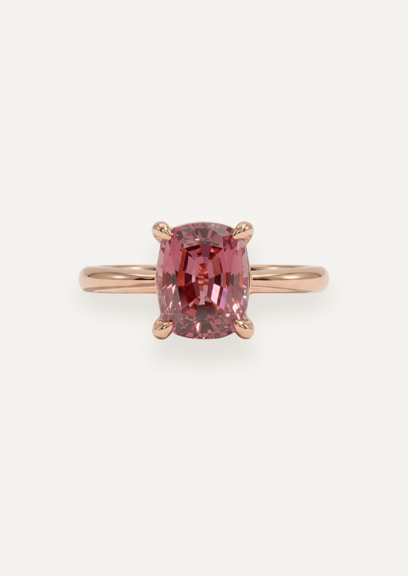 The June 2.39ct Cushion Cut Cherry Spinel Ring