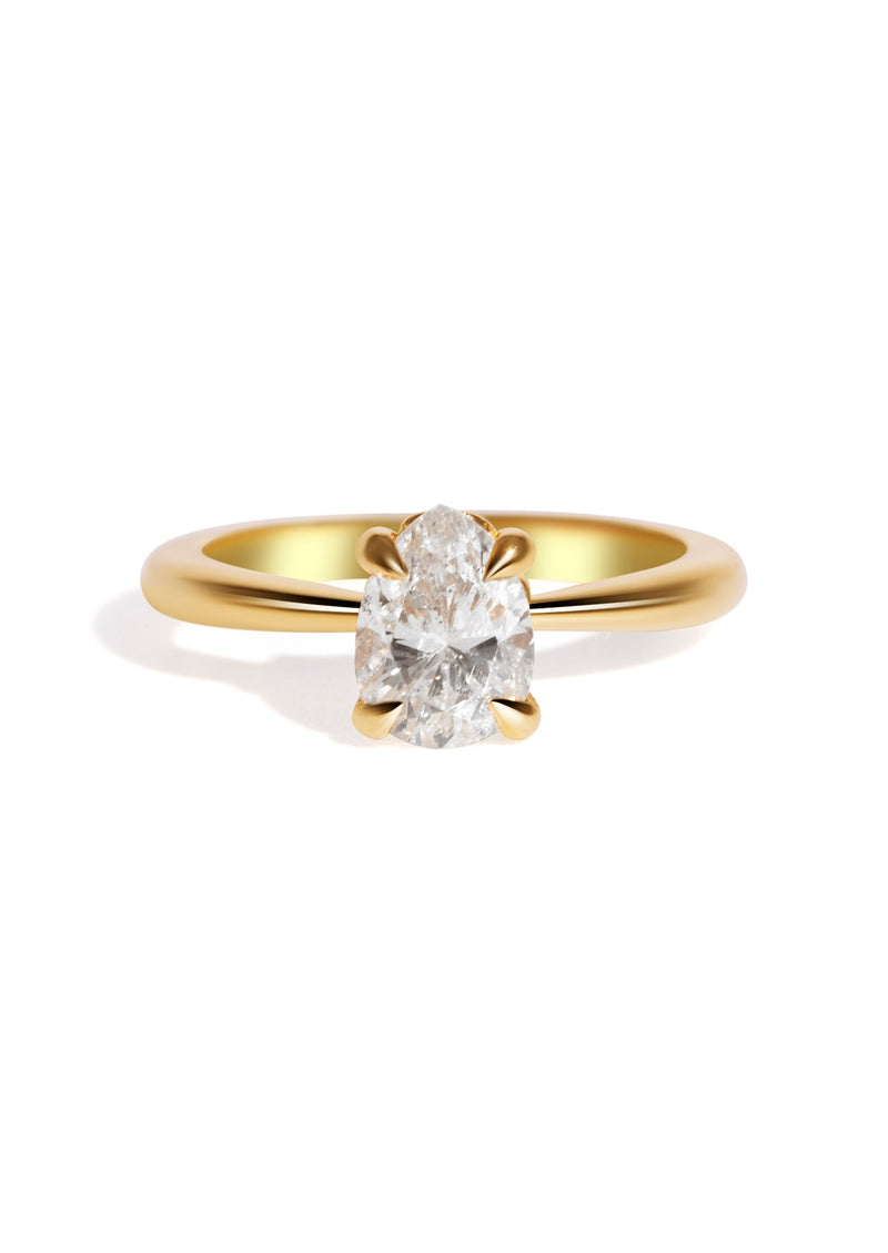 The June 18ct Yellow Gold Ring with 1.33ct Pear Cut Diamond