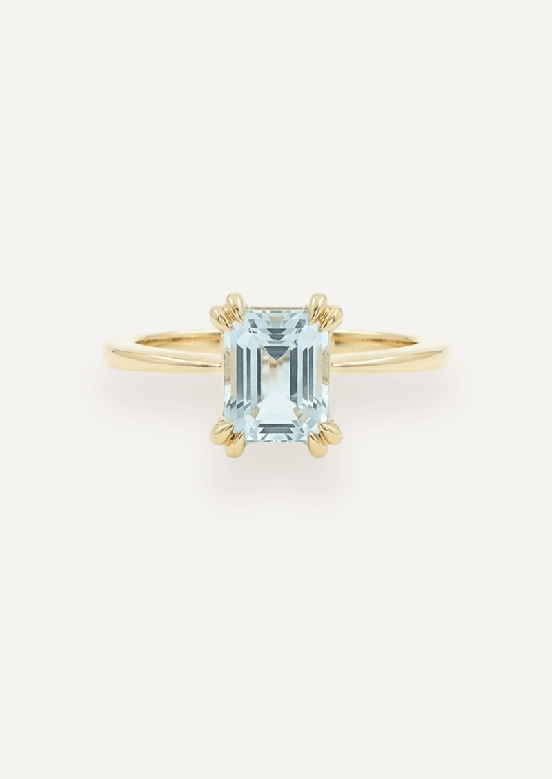 The June Ring with 1.48ct Emerald Cut Aquamarine