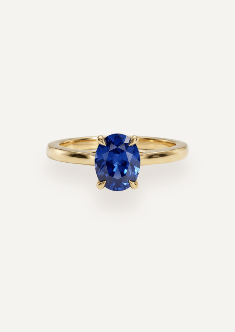 The June Ring with Oval Ceylon Sapphire
